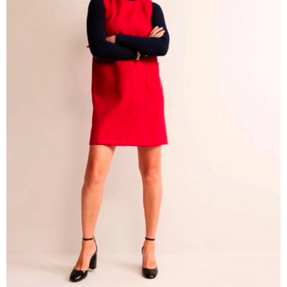 NWT Boden pocket detail mini shift dress size 16-18 R Hot Pepper